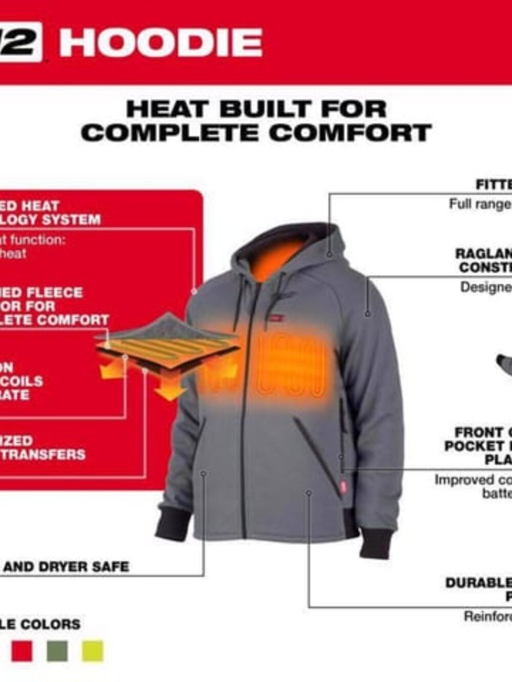 Milwaukee M12 Heated Hoodie Kit Black Men's XL